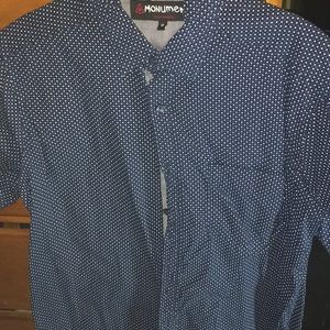 Monument Branded Short Sleeve Dress Shirt